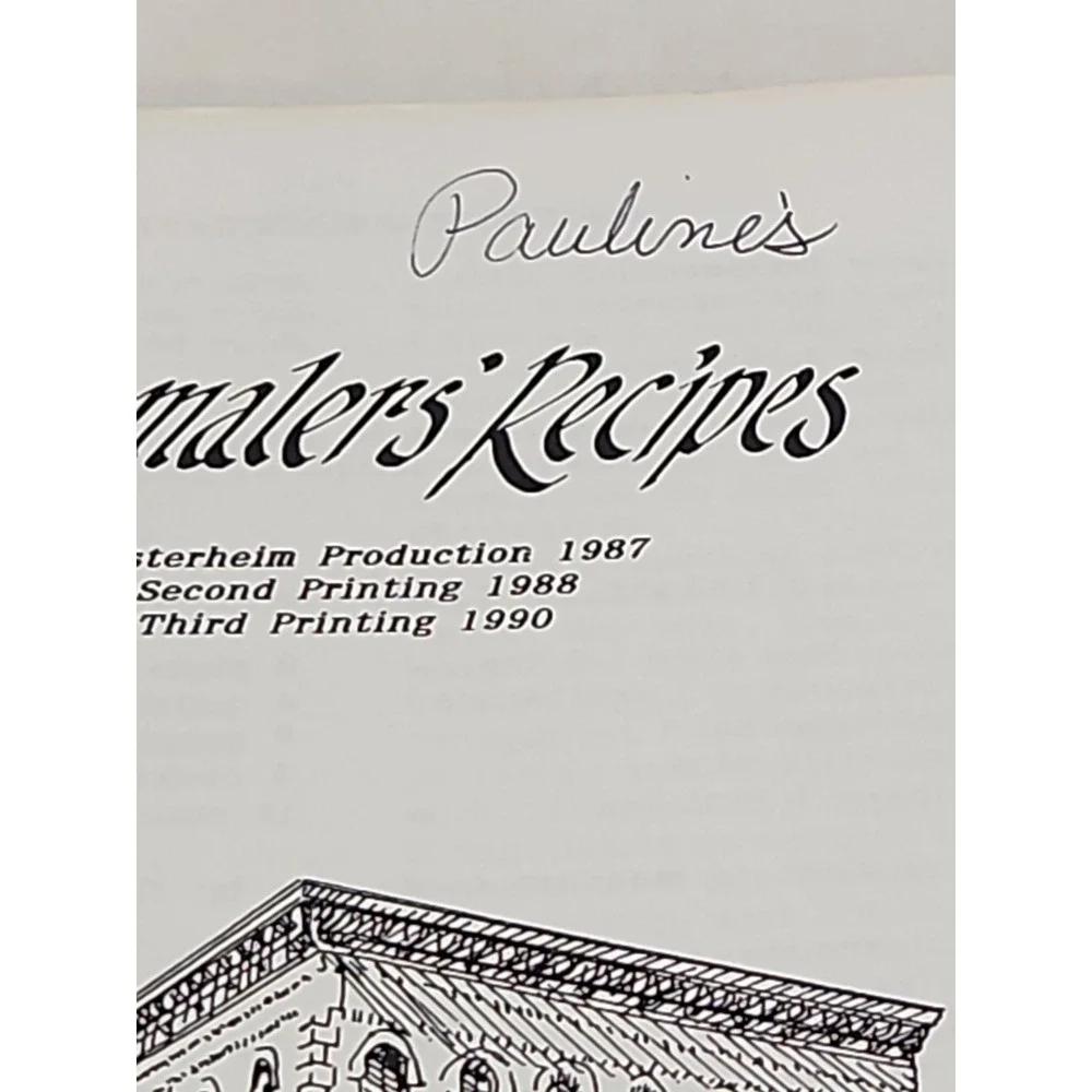 Vintage 90s Pauline's Rosemalers' Recipes Cookbook 1990 Norwegian Art Vesterheim